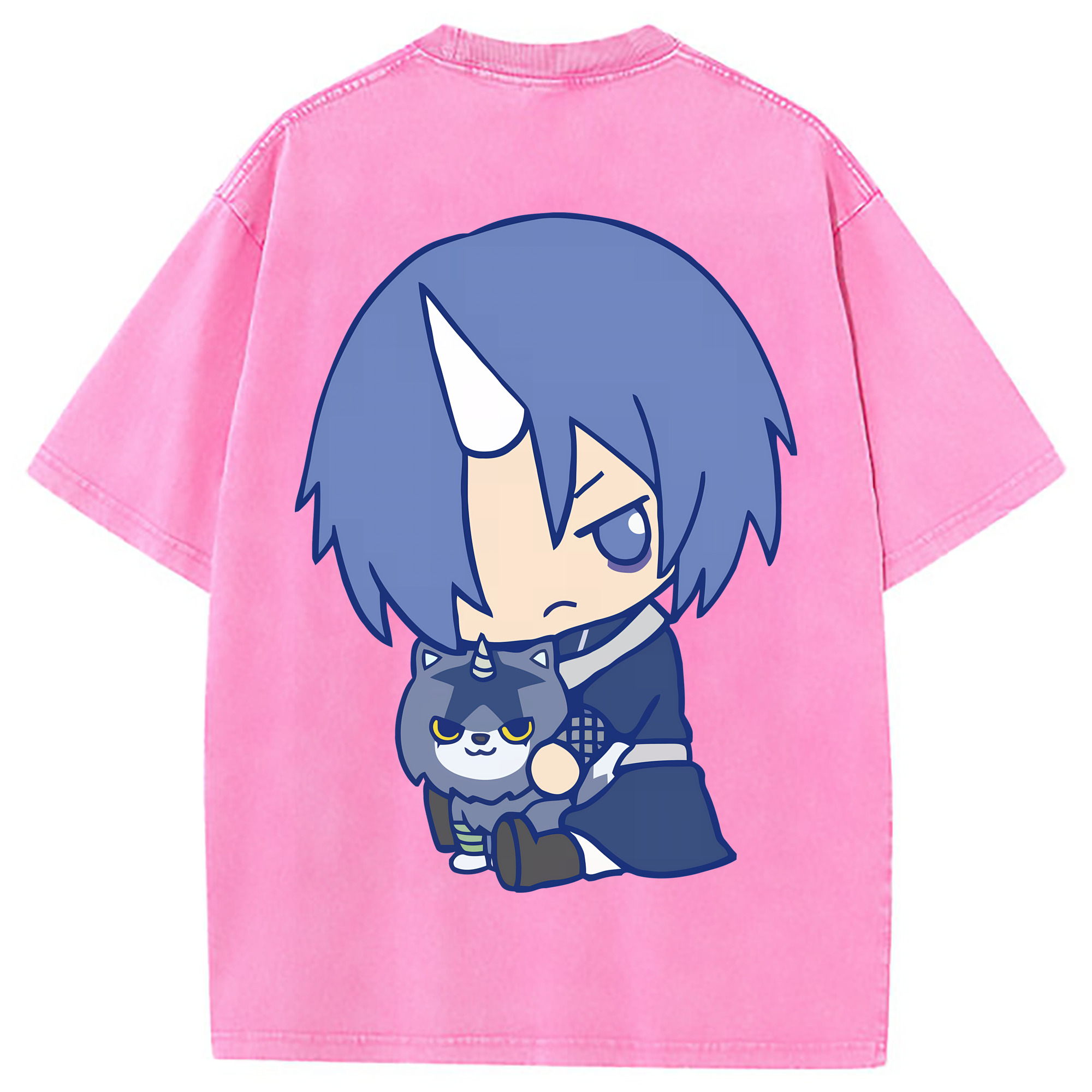 （画像用） 転スラ Regarding Reincarnated to Slime 綿100% ヴィンテージ風 半袖Tシャツ（背面プリント）